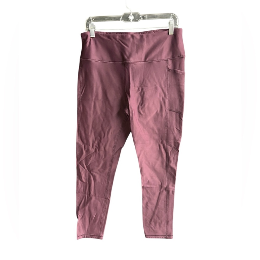 Crz Yoga XL maroon fleece lined pocket leggings